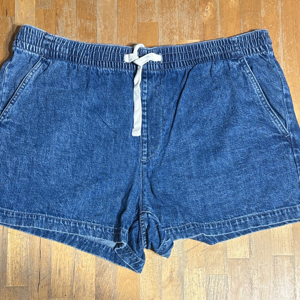 GAP XL Women's Dark Blue Denim Drawstring Shorts